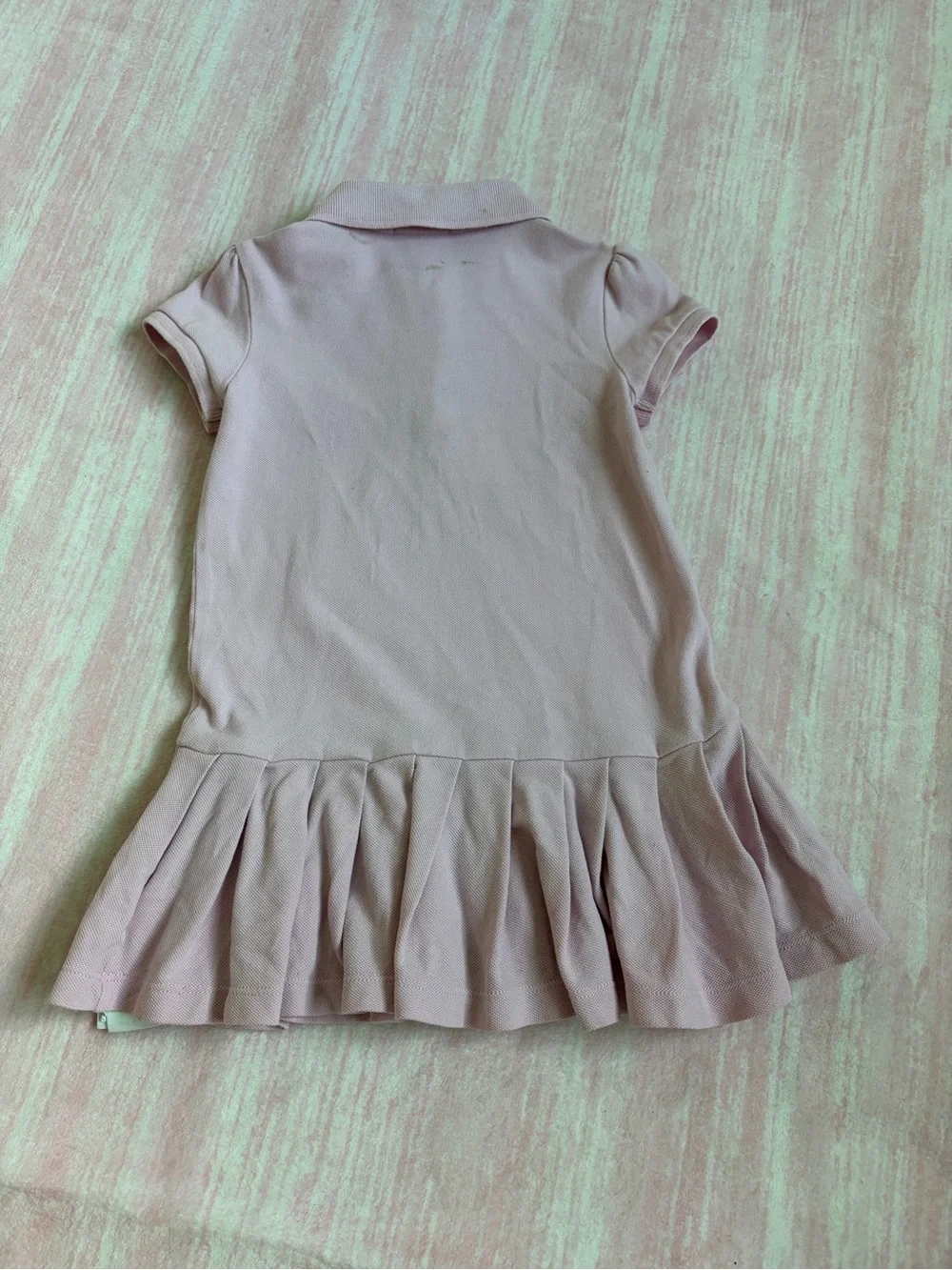 Ralph Lauren Light Pink Polo Dress with Pleated Hem